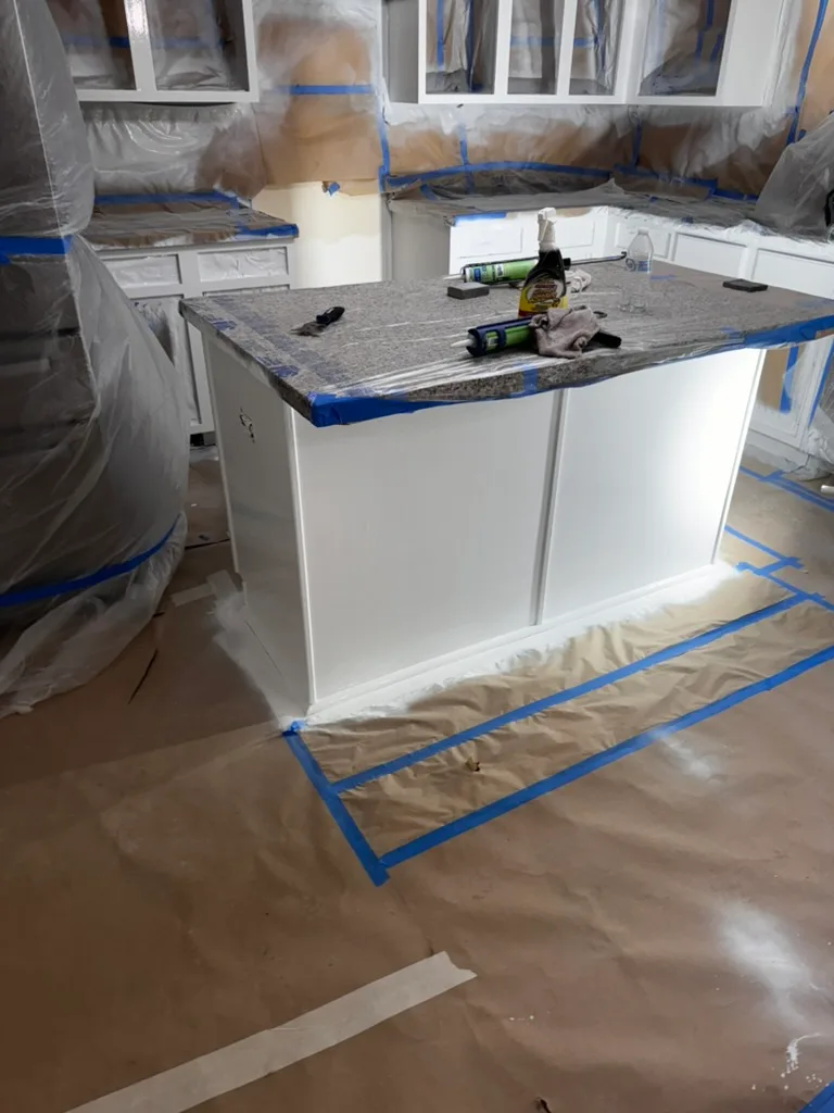cabinets during floor and appliance protection