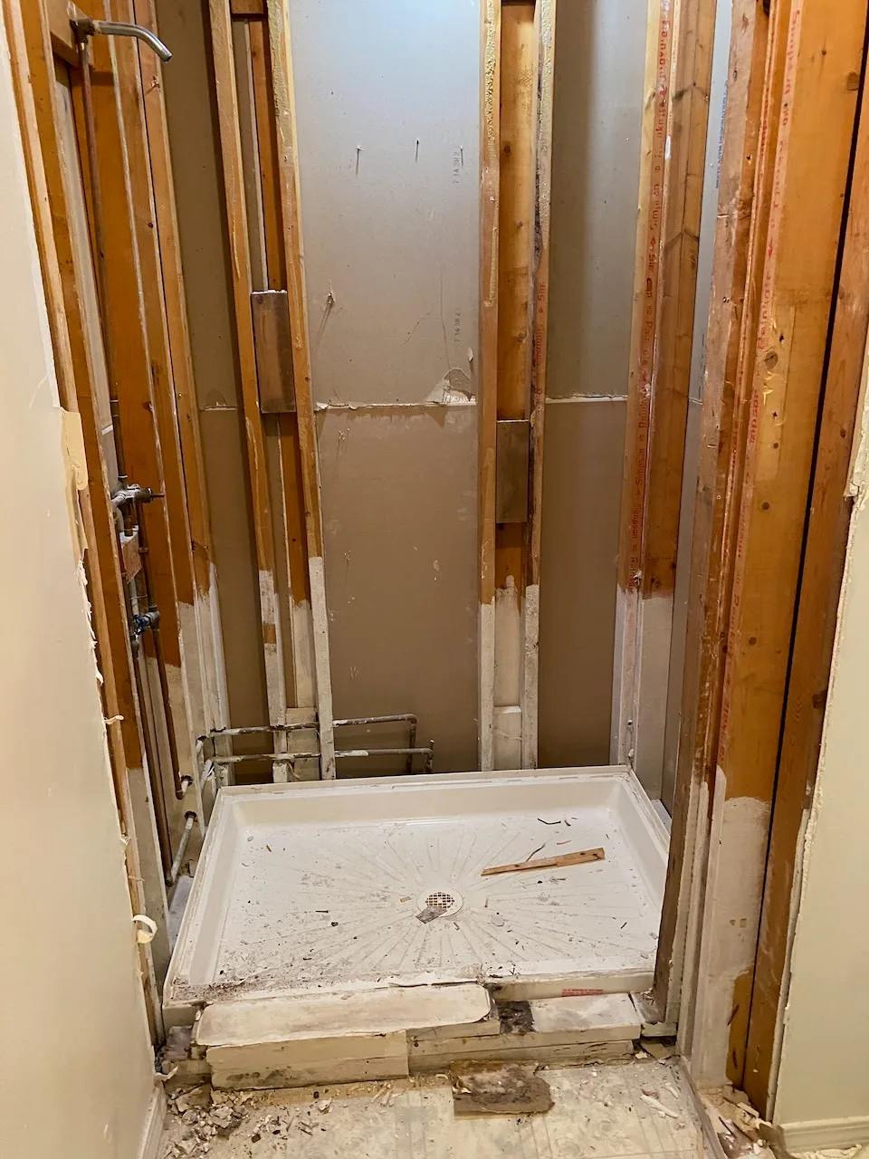 master bathroom studs
